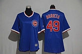 Women Chicago Cubs #49 Jake Arrieta Blue Cooperstown New Cool Base Stitched Jersey,baseball caps,new era cap wholesale,wholesale hats